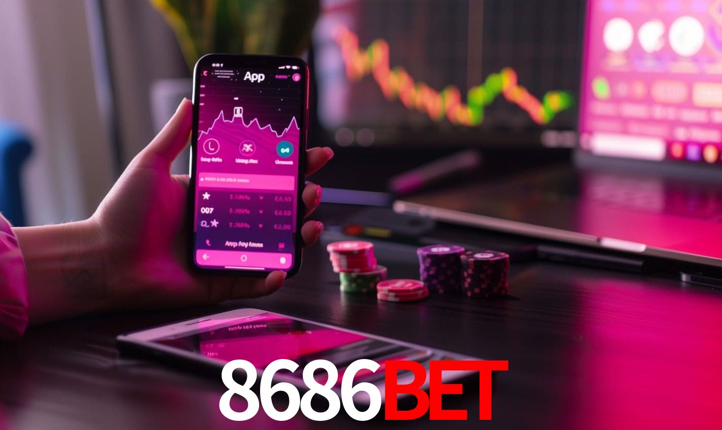 Comparação APP mobile vs versão web da 8686bet